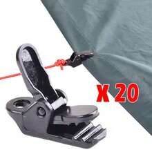 10pcs/20PCS Add Alligator Clips As Additional Tension Points For Tents, Awning Clips, Tarp Clips, Snap Fastener Clothes Pegs, Tent Camping Fastening Tools, For Outdoor Camping And Hiking Equipment - Crocodile Clip Tool - View 5