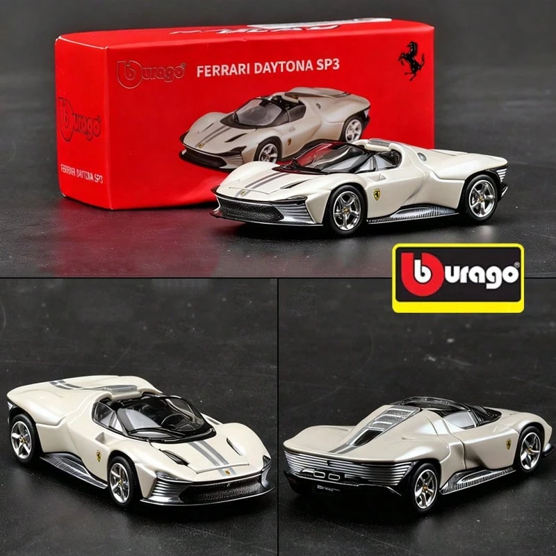 Burago 1:64 比例合金壓鑄車模 SP3-White,創意口袋車模型玩具、人偶與禮品 - SP3-White - 查看 1