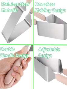 1pc Stainless Steel Cake Slicer And Divider, Triangular Dessert Server And Cake Transfer Tool, Suitable For Cakes, Cheesecakes, Pies, Pizzas And Pastries, Party, Dessert Table And Home Baking Serving Utensils - View 10