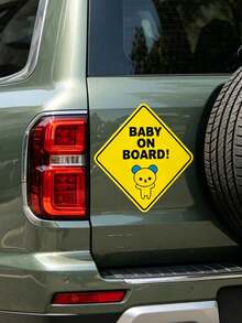 2pcs "Baby On Board" Car Stickers, Self-Adhesive Vehicle Decals, Easy To Install, Waterproof - Multicolor - View 7