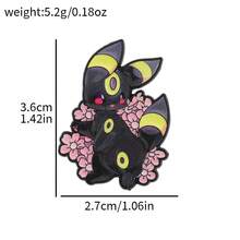 Anime Character Enamel Brooch, Cute Pikachu Eevee Charmander Metal Lapel Badge, Cartoon Collectible Backpack Accessory, Fan Gift - Multicolor - View 18