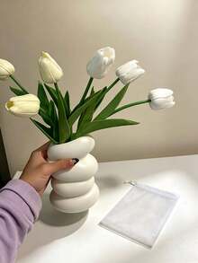螺旋花瓶 北歐風創意花藝花瓶 桌面裝飾花瓶 創意容器擺件 適用客廳辦公室陽台 乾花鮮花皆可使用 家用桌面裝飾家居必備 - 彩色 - 查看 9
