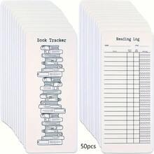 20pcs/50pcs/100pcs Reading Journal Checklist And Book Tracking Bookmarks, Book Accessories, Suitable For DIY Art Projects, School Supplies, Gift Tags - Rectangle - View 13
