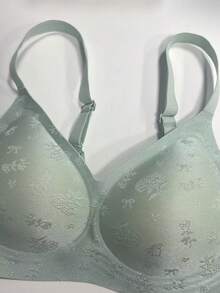 Bra Tanpa Jahitan Bordir untuk Wanita Berpayudara Besar; Tanpa Kawat, Push-Up, Desain Anti-Kendur yang Meminimalkan Profil Payudara; Ringan, Gaya Ukuran Plus. - Mint Blue - View 6