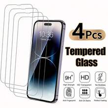 CASECOPS 4片裝鋼化玻璃螢幕保護貼，高清透明、防指紋、防刮，相容 iPhone 11/12/13/14/15/15 Plus/15 Pro/15 Pro Max/16/16 E/16 Plus/16 Pro/16 Pro Max/17/17 E/17 Air/17 Pro/17 Pro Max/18 Pro/18 Pro Max，高品質手機配件，相容手機殼 - 4Pcs - 查看 8