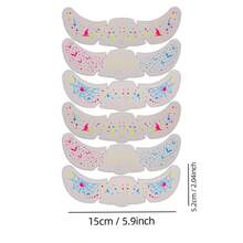 6 Sheets Glow In The Dark Freckle Face Stickers - UV Blacklight Fluorescent Witch Hat Bat Spider Web Temporary Tattoos , Festival, Halloween Party Makeup - Multicolor - View 3