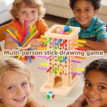 Multi-Mode Stacking Tower And Pull-Rod Game - An Educational Toy To Develop Children's Logical Thinking Skills. Suitable For Boys And Girls; Great Gift For Thanksgiving, Halloween Or Christmas. - Multicolor - View 5