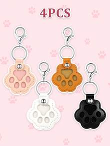Cute Paw-Shaped PU Leather Pet Hair Storage Keychain, Multi-Purpose Bag Charm Phone Pendant, Warm Memorial Gift For Pet Owners - Multicolor - View 9