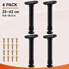 Set Of 4 Heavy-Duty Adjustable Height Bed Legs, Suitable For Beds, Sofas, Cabinets And Tables; Can Be Used For DIY Making Tables, Beds And Furniture Support (Not Suitable For Tilted Bed Legs). - L-18-30 - View 10