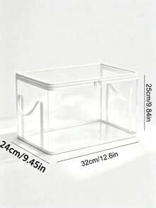 1/2pcs Heavy Duty Transparent PVC Storage Boxes, Foldable With Visible Window Storage Bags, Thickened Waterproof Rectangular Containers, Suitable For Books, Toys, Stationery And Snacks, Space-Saving Home And Classroom Storage - Multicolor - View 12