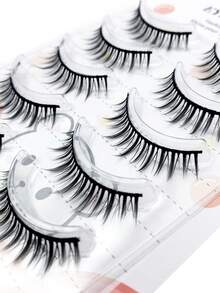 5 Pairs Manga Spiky False Eyelashes, Japanese Anime Style Voluminous Strip Lashes, Soft Lightweight Reusable Eye Lashes For Daily & Cosplay Makeup - View 4