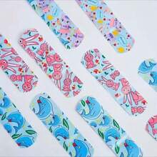 QKC 40pcs Colorful Fun Heel Pads - Starfish, Donut, Fruit & Coral Reef Cute Patterns | Foot Care & Travel Comfort Essential - Multicolor - View 4