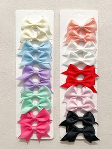 40 Pcs Women Hair Bows Clips,2 Inch Grosgrain Ribbon Mini Bow Barrettes Fully Lined Alligator Hair Clips,Cute Hair Accessories Festival Fall Style Y2k - Multicolor - View 6