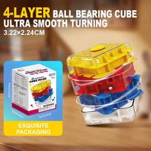 2pcs/Set 3D Rolling Ball Maze Puzzle Cube, Parent-Child Battle Logic Thinking Training Stress Relief Toy For Kids - Multicolor - View 10