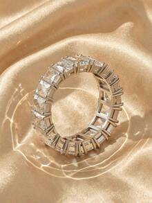 SWAROVSKI 5572695 Crystal Pave Curved Wave Open Bangle Bracelet Birthday Gift For Girlfriend - Silver - View 2