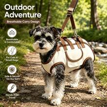 3-In-1 Pet Backpack Carrier With Detachable Harness And Leash, Breathable Mesh Portable Travel Bag For Cats & Small Dogs For Hiking, Road & Air Travel - Multicolor - View 1