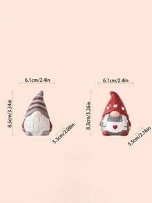 2pcs Nordic Christmas Santa Ceramic Salt & Pepper Shakers Creative Christmas Elf Pepper Bottle Highly Attractive Decorative Ornament With Embossed Design - Multicolor - View 5