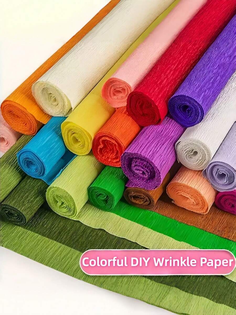 لفة ورق ملون قابل للطي 50 سم * 250 سم، ورق أوريغامي قابل للطي، ديكور زهري DIY، تغليف هدايا، عيد الحب