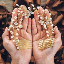 1pc Casual Party Elegant Alloy Hair Comb Bridal Wedding Hair Accessory All Seasons - Multicolor - View 6