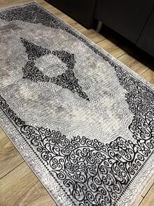 Digitally Printed Non-Slip Washable And Area Rug Suitable For Living Room, Bedroom, Outdoor, Kitchen Carpet, Modern Design | Modern, Scandinavian, Bohemian And Classic Styles | 100% Polyester - Light Grey - View 10
