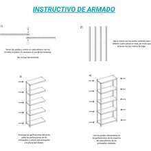 Anaquel Estante Metálico 5 Niveles 85x45x200 cm - Rack Resistente para Almacenaje Industrial y Doméstico - Negro - Ver 9