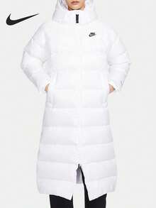 Nike New Women's Minimalist Long Hooded Warm Down Jacket DV0571-100 - DV0571-100 - View 1