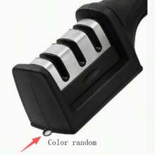 1pc - Multi-Function 4-Stage Knife Sharpener, Suitable For Quickly And Easily Sharpening Dull Knives, Made Of Durable ABS Material, Can Be Hung For Storage, Essential Kitchen Tool For Efficient Cutting - Black - View 11
