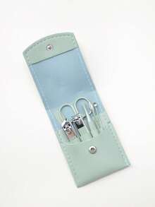 4pcs Stainless Steel Manicure Set, Perfect Gift For Friends - Green - View 1