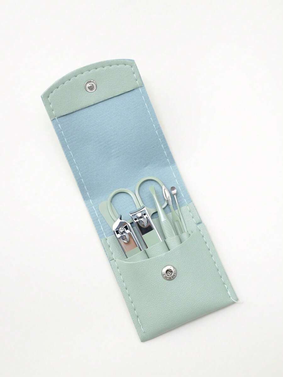4pcs Stainless Steel Manicure Set, Perfect Gift For Friends - Green - View 1