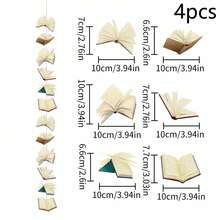 Ornamen Dekoratif Berbentuk Buku Berwarna Putih, Cocok Untuk Dekorasi Kamar Tidur, Dekorasi Ruangan, Dekorasi Pesta Ulang Tahun, Dekorasi Kelas, Kafe, Ruang Belajar, dan Properti Fotografi - Beraneka warna - View 12
