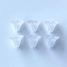 140pcs Matte Morning Glory Acrylic Through-Hole Loose Beads For DIY Bracelet Phone Charm Keychain Craft Supplies - Multicolor - View 8