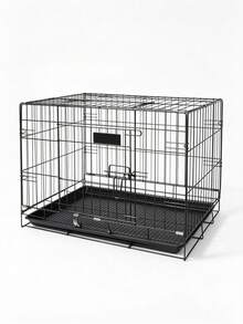 Thickened Wire Dog Crate With Waste Tray, Easy Assembly, Reinforced Lock, Two Colors Available, Indoor Pet Kennel For Small & Medium Dogs - Multicolor - View 14