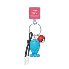 MINISO Pokemon Wobbuffet Character Keychain With Pokeball Charm And Black Rope Strap For Handbag Backpack Keys, Birthday Christmas Gift - Style 1 - View 5