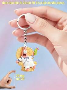 bandai Roadrunner Fishman, Lazy Chair Larry, Octopus-Shaped Keychain Pendant, Acrylic Material, High-Definition Pattern, Decorative Accessories For Daily Outfits Such As Backpacks And Handbags, Suitable As Gifts For Friends - Multicolor - View 6