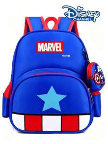 Disney Marvel Spider-Man Pattern Women's Fashion Casual Backpack, With Mini Coin Purse, Large Capacity Multi-Pocket Daily Use Bag, Adjustable Shoulder Strap Lightweight Shoulder Bag, Suitable For Daily Outings, Outdoor Hiking, Commuting Storage - Multicolor - View 7