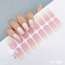 12pcs Gradient Nail Sticker Set, Dopamine Self-Adhesive Nail Wraps, Creative Easy Manicure Stickers, Pink/Morandi/Red/Smoky Blue/Purple/Orange/Yellow/Brown Multicolor Set, Lazy Full-Coverage Nail Art For Women Girls Party Daily Fall - Multicolor - View 11