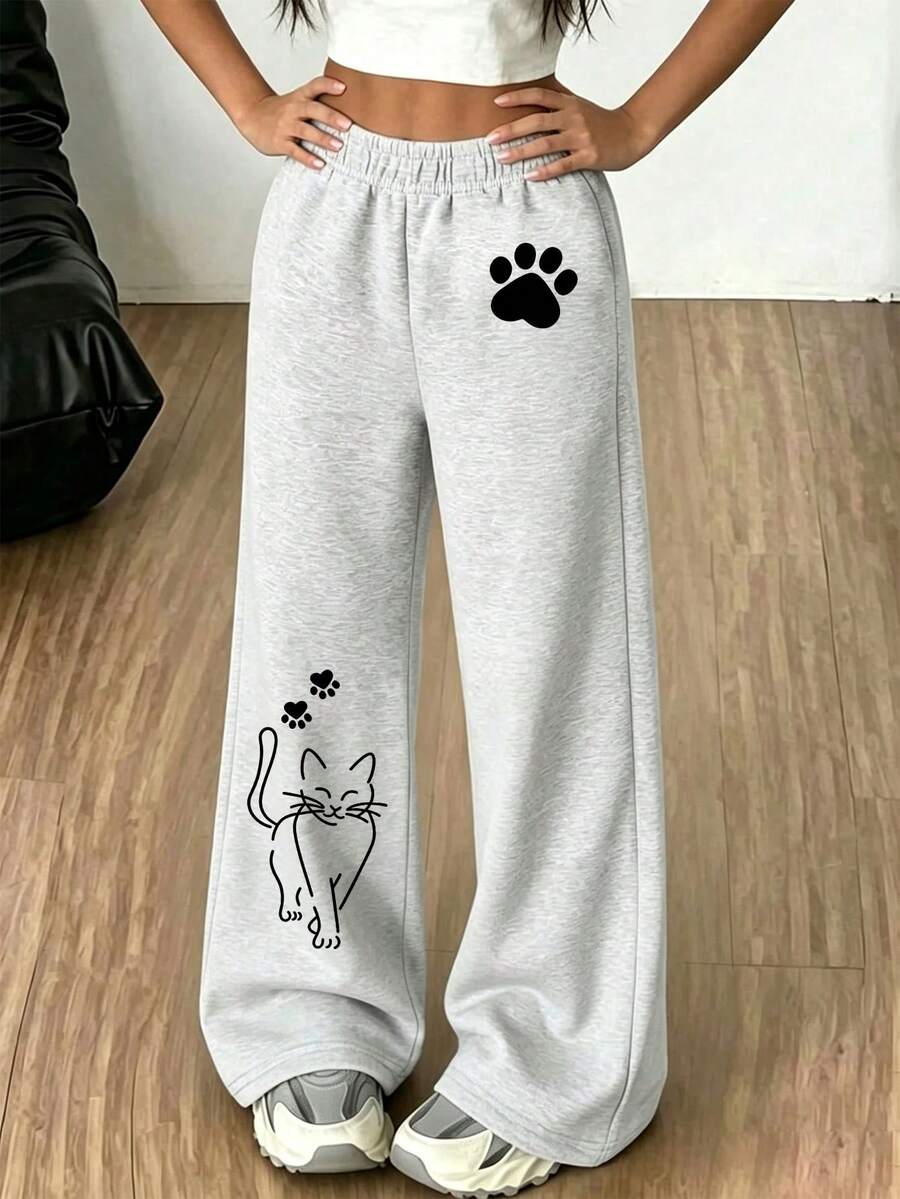 Tween Girl Casual Sweatpants, Soft Skin-Friendly, Durable And Versatile, Children's Sports Long Pants - Light Grey - View 1
