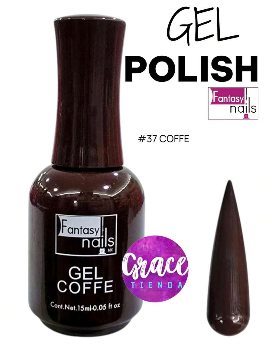 15ml Semi-Permanent Gel Polish 3 Steps Fantasy Nails - Coffee Brown - View 1