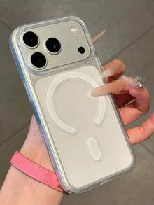 奢華透明清澈相機保護磁吸無線充電手機殼，相容 iPhone 18 Pro Max 18 Pro 17 Pro Max 17 16 15 14 13 Pro Max，磁吸鏡頭保護後蓋 - 無色 - 查看 4