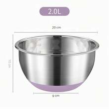 Stainless Steel Mixing Bowl With Non-Slip Silicone Base, Kitchen Bowl For Stirring, Mixing, And Food Preparation - Silver - View 3