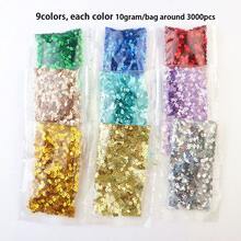 3mm Mini Tiny Flat Round Sequin Paillettes Round Loose Sequins Colorful PVC Iridescent Applique Large Spangle Craft Loose Sequin For Sewing Craft DIY Embroidery Ornament Supply - 3mm - View 12
