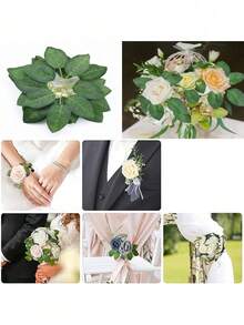 100/50/30/10pcs Artificial Rose Green Leaves, Bulk Faux Rose Foliage, Suitable For DIY Wedding Bouquets, Parties, Table Decor, Party Decorations, Home Decor, Artificial Plants - Green - View 4