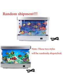 Aquarium Night Light ,With Moving Fish, LED Dynamic Aquarium Lamp, USB Powered Fish Tank Light, Desktop Decoration Lights For Living Room, Bedroom, Office, Realistic Underwater Ambiance, Button-Controlled Lighting Effects, Home, Office Decor Light - Multicolor - View 7