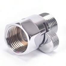 1 Shower Head Water Stop Valve Shower Head Water Flow Control Valve Shower Flow Control Angle Valve Water Flow Adjustment Device Water Pressure Regulator Suitable For Shower Heads Bathroom Accessories - Male-female Straight Through Valve - View 7
