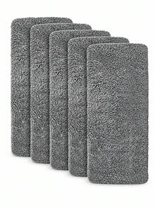 1/5pcs Reusable Washable Microfiber Mop Replacement Pads, Soft Absorbent Flat Mop Head Covers, Easy To Install, Machine Washable. Fit For Kitchen, Bathroom, Living Room & Office, Great For Daily Hard‑Floor Dust And Stain Cleaning - Multiple Styles - View 7