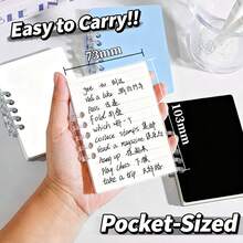 2/3pcs Random Color A7 Spiral Notebook, Coil Loose Leaf Memo Pad, Detachable Coil Pocket Diary, 80 Sheets Inner Pages, Minimalist Design, Suitable For Office, School, Travel And Holiday Gifts - Multicolor - View 6
