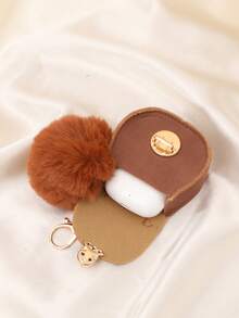 Vintage Mini Pouch Keychain Pendant Bag, Hanging Decor Storage For Lipstick, Earphones, Car Keys, Women's Bag Charm - Brown - View 6