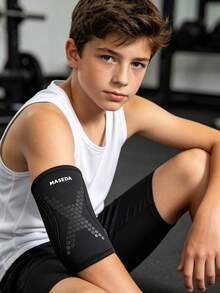 1 Set Children's Sports Protective Gear, Including Leg Guards And Elbow Pads, Professional Leg Protection, Honeycomb Pattern Elbow Pads And Leg Guards - Multicolor - View 7