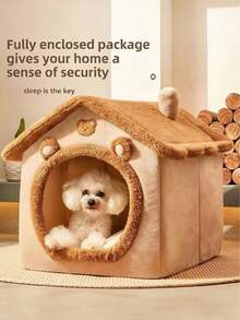 Cama para mascotas todo en uno, colchoneta espaciosa y transpirable, suave y cómoda, lavable, para todas las estaciones, apta para gatos pequeños y medianos, cachorros y perros pequeños, diseño delicado, disponible en varios modelos. - M - Ver 2