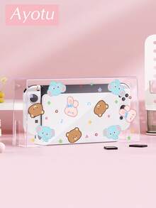 Ayotu Compatible With Switch/Switch OLED/Switch Lite Cartoon Bear & Elephant & Music Note Pattern Game Console Shell And Accessories, Package Includes Protective Case, Storage Bag, Dock Shell, Controller Protective Cover And Other Multiple Style Accessories To Choose From, Winter Romance, Christmas/Easter/Birthday/Anniversary Gift. - View 20